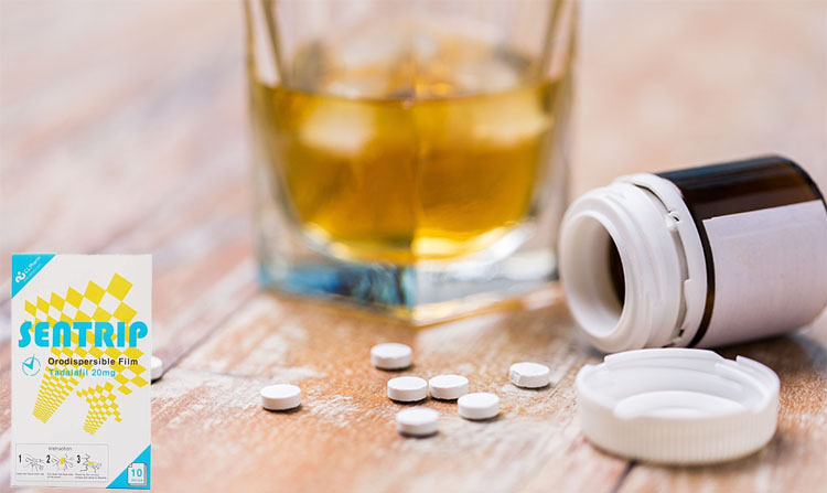 酒精對Sentrip藥效的影響